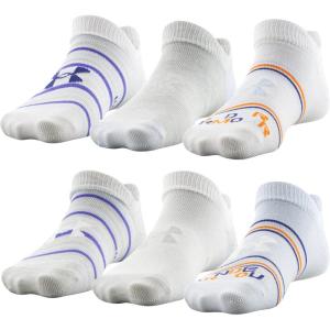 imageUnder Armour unisexchild Essential 20 Lightweight No Show Socks 6pairsSocksOxford Blue Assorted