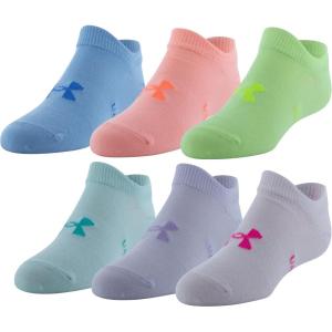 imageUnder Armour unisexchild Essential 20 Lightweight No Show Socks 6pairsSocksPink NotePurple NoteElectro Pink