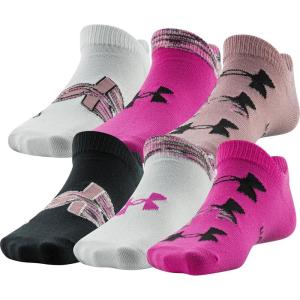 imageUnder Armour unisexchild Essential 20 Lightweight No Show Socks 6pairsSocksRebel Pink Assorted