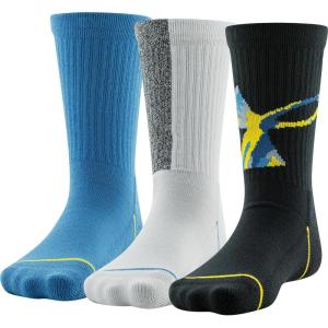 imageUnder Armour unisexchild Phenom Crew Socks 3pairsBlack Blue Assorted