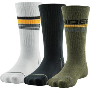 imageUnder Armour unisexchild Phenom Crew Socks 3pairsMarine Od Green Assorted