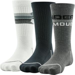 imageUnder Armour unisexchild Phenom Crew Socks 3pairsPitch Gray Assorted