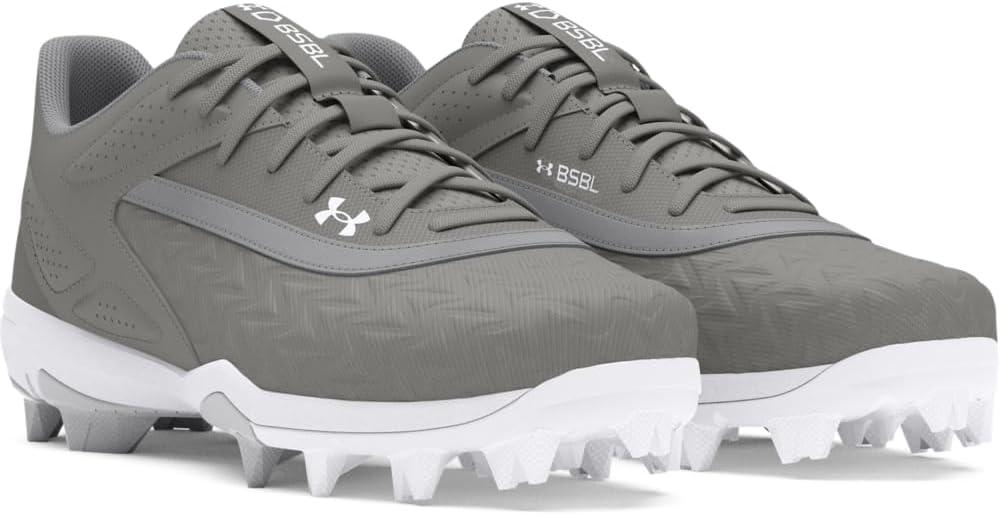 imageUnder Armour Boys Leadoff Low Rm Jr 30 Sneaker102 Baseball GrayBaseball GrayWhite