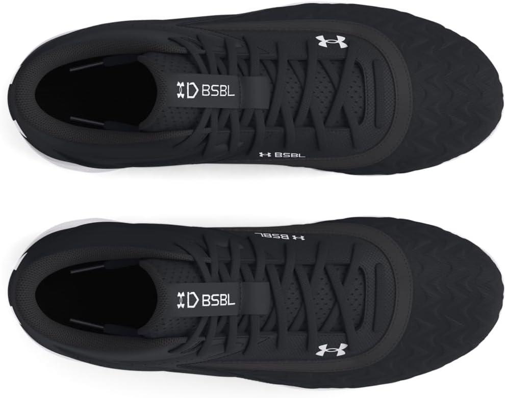 imageUnder Armour Boys Leadoff Mid RM JR 30 Baseball Cleats001 BlackBlackWhite