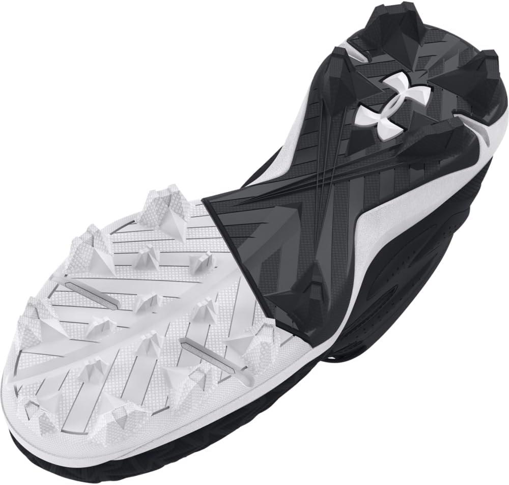 imageUnder Armour Boys Leadoff Mid RM JR 30 Baseball Cleats001 BlackBlackWhite