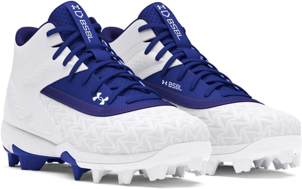 imageUnder Armour Boys Leadoff Mid RM JR 30 Baseball Cleats400 RoyalWhiteRoyal