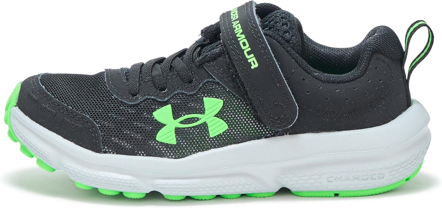 imageUnder Armour Boys Pre School Assert 10 Alternate Closure Sneaker006 BlackMod GrayGreen Shock