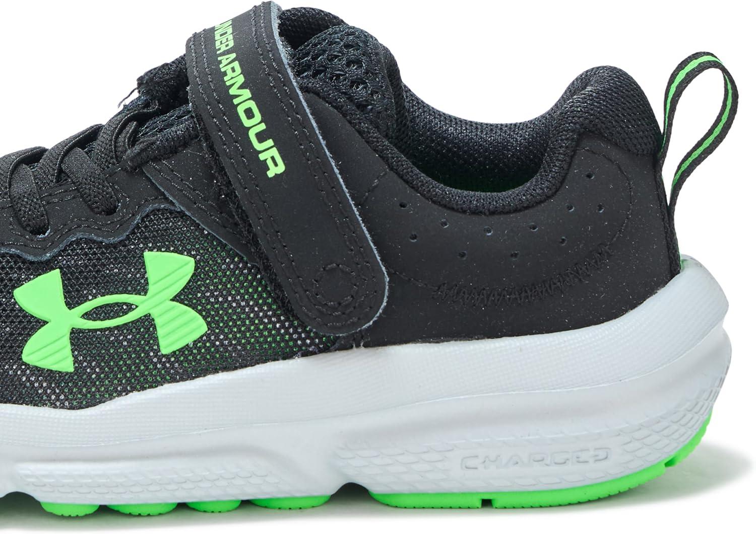 imageUnder Armour Boys Pre School Assert 10 Alternate Closure Sneaker006 BlackMod GrayGreen Shock