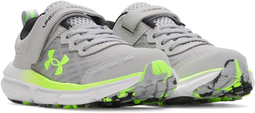 imageUnder Armour Boys Pre School Assert 10 Alternate Closure Sneaker012 Mod GrayBlackHyper Green