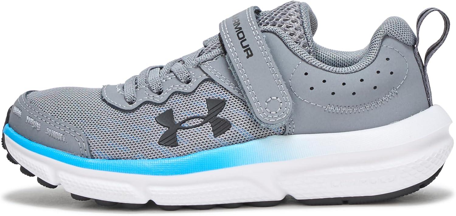 imageUnder Armour Boys Pre School Assert 10 Alternate Closure Sneaker024 Titan GrayElectric BlueBlack