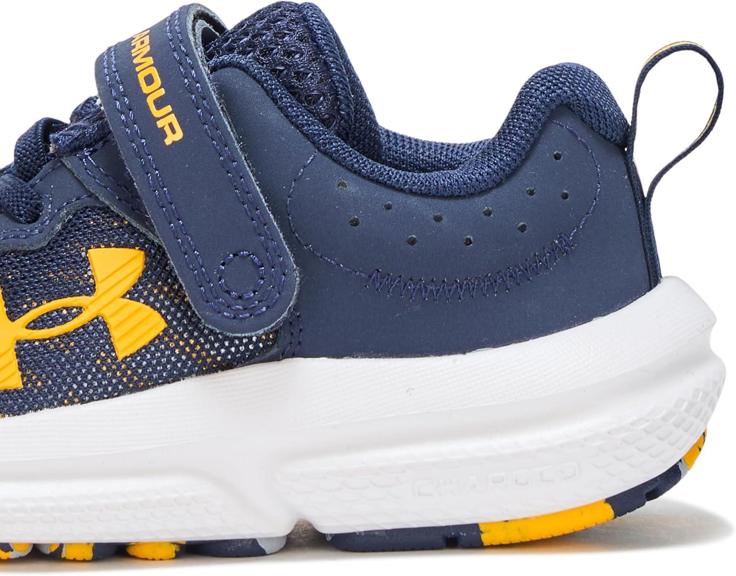 imageUnder Armour Boys Pre School Assert 10 Alternate Closure Sneaker410 Midnight NavyMod GrayCampus Gold