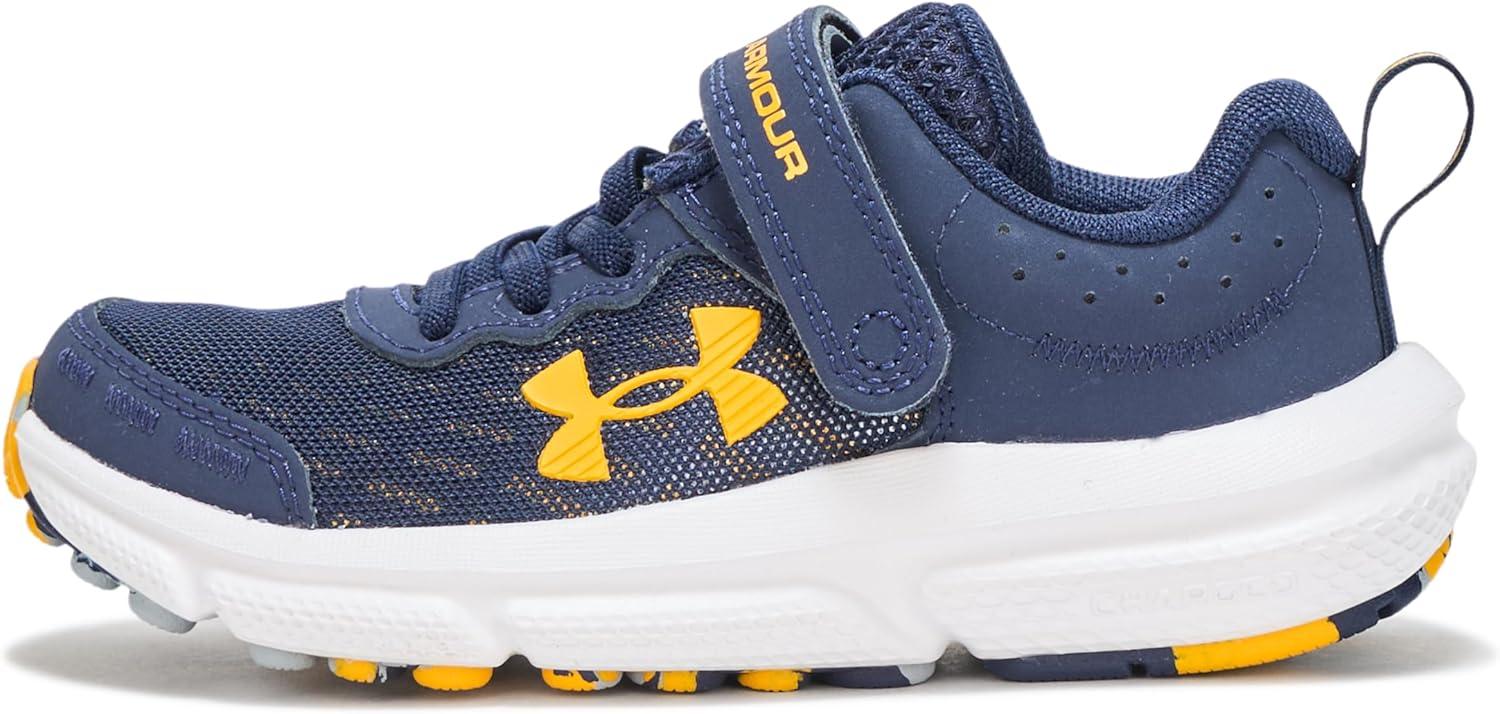 imageUnder Armour Boys Pre School Assert 10 Alternate Closure Sneaker410 Midnight NavyMod GrayCampus Gold