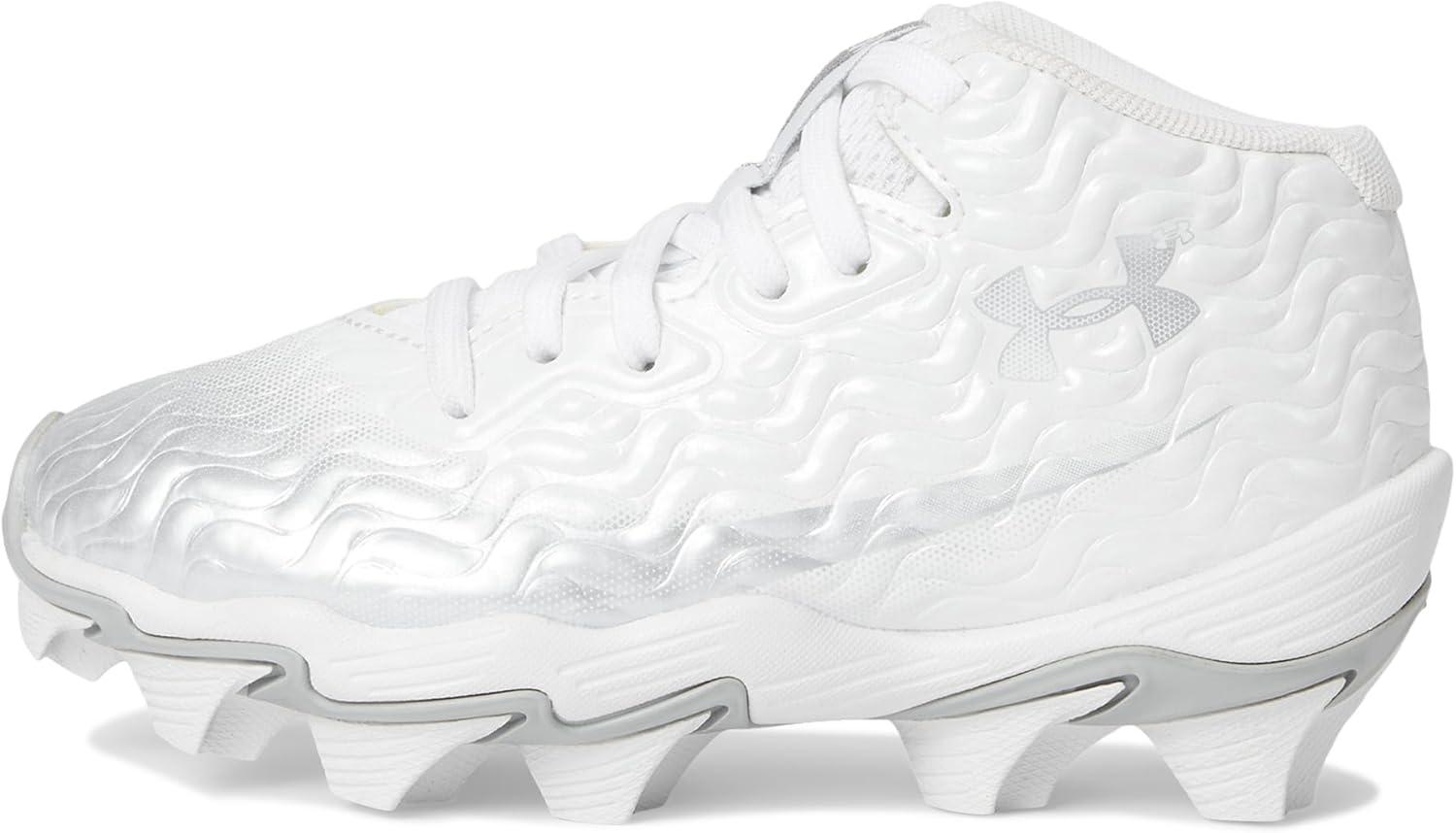 imageUnder Armour Boys Spotlight Hammer Rm Jr Sneaker100 WhiteMetallic SilverMetallic Silver