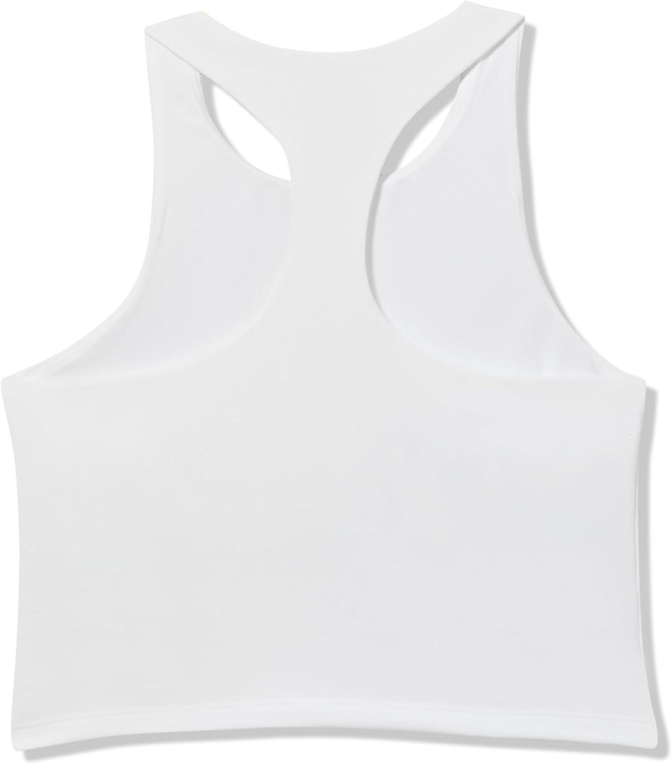 imageUnder Armour Girls Motion Crop Tank Top100 White   Halo Gray