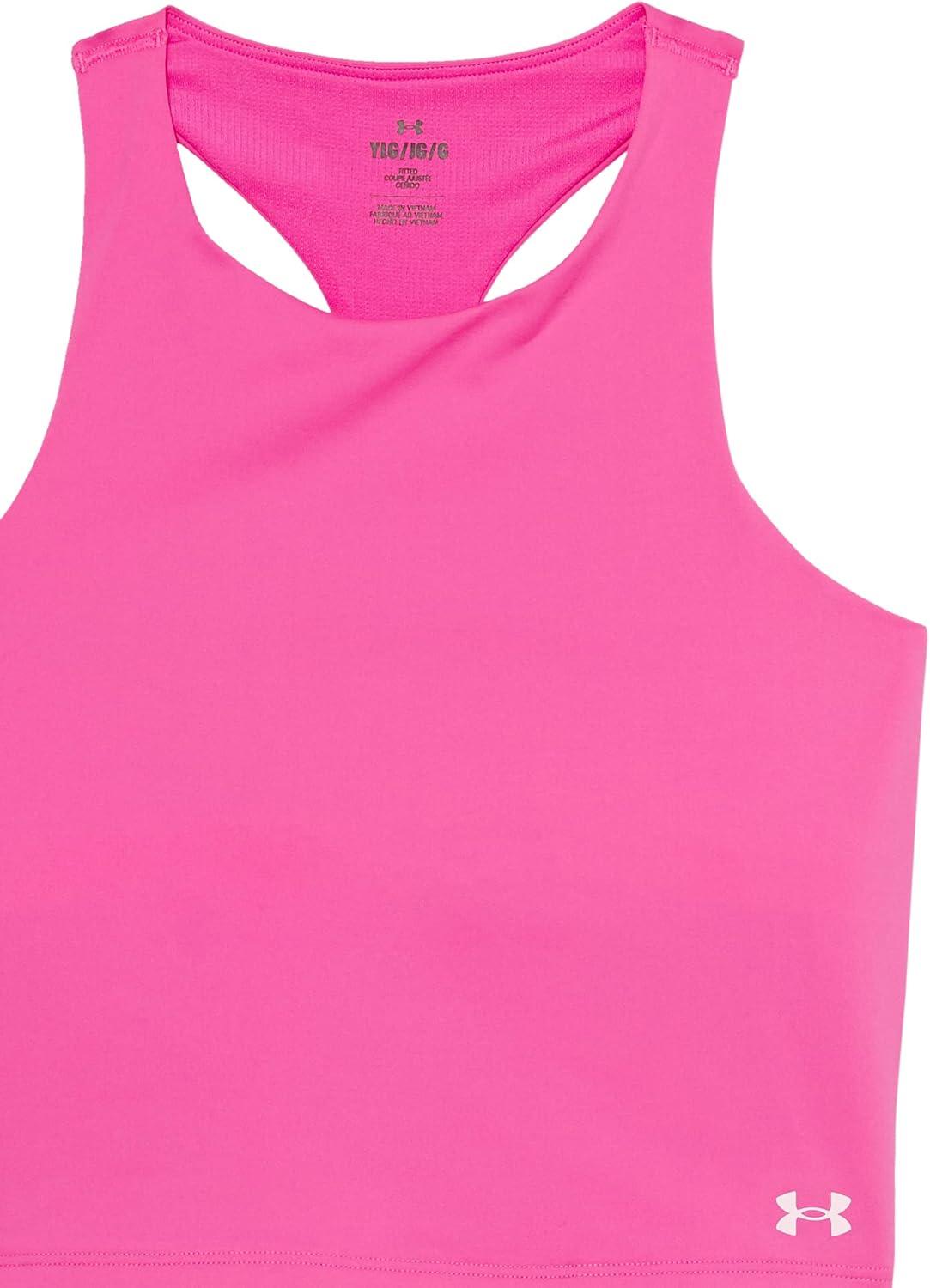 imageUnder Armour Girls Motion Crop Tank Top652 Rebel Pink   Pink Sugar