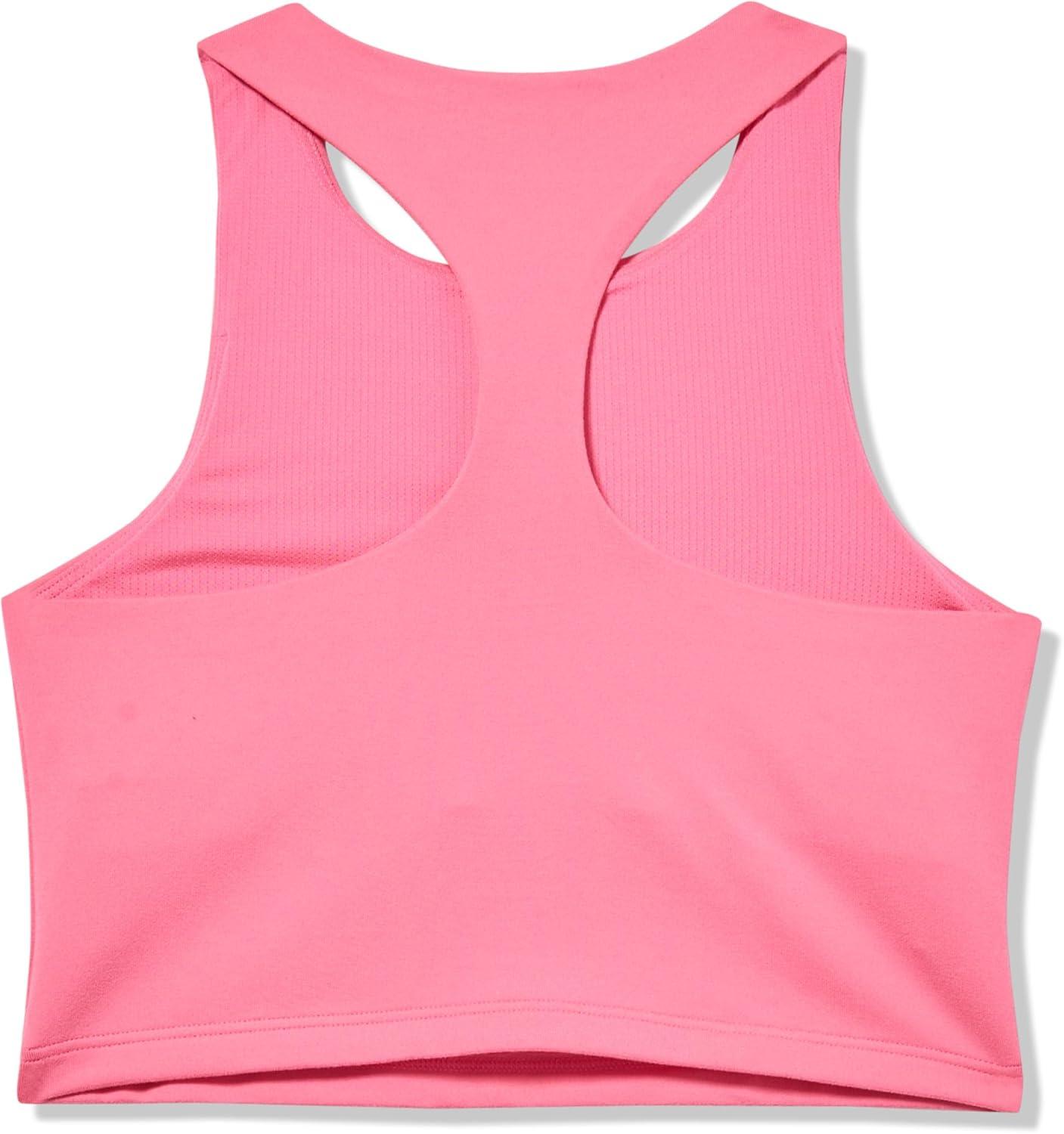 imageUnder Armour Girls Motion Crop Tank Top672 Super Pink   White