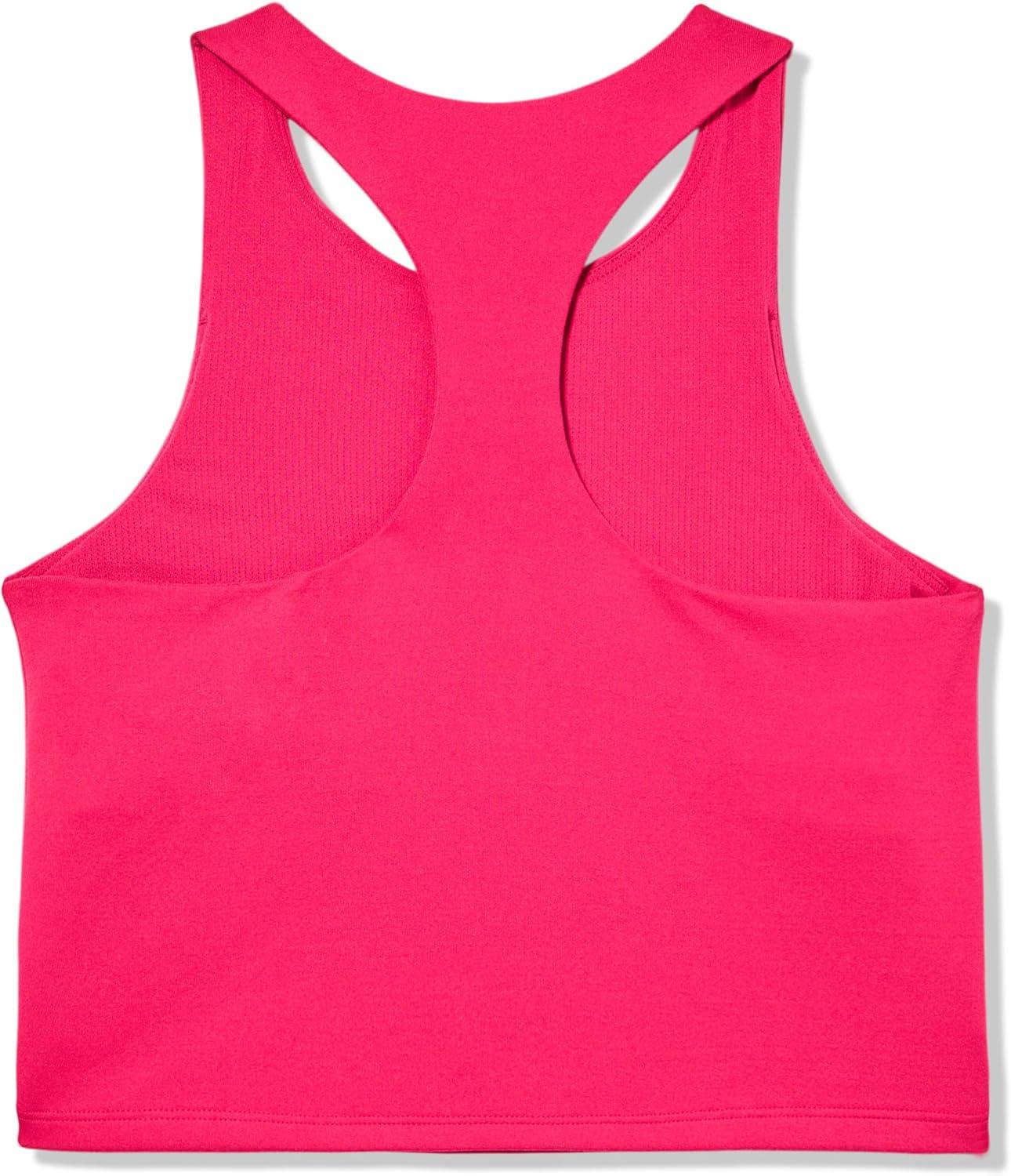 imageUnder Armour Girls Motion Crop Tank Top681 Shaded Fuchsia   White