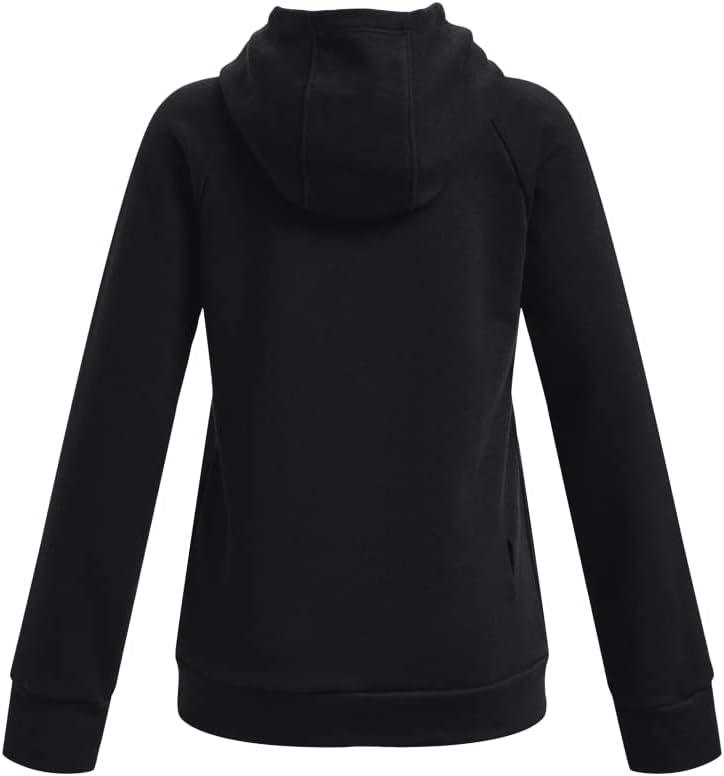 imageUnder Armour Girls Rival Fleece Big Logo Hoodie001 Black   Pink Punk