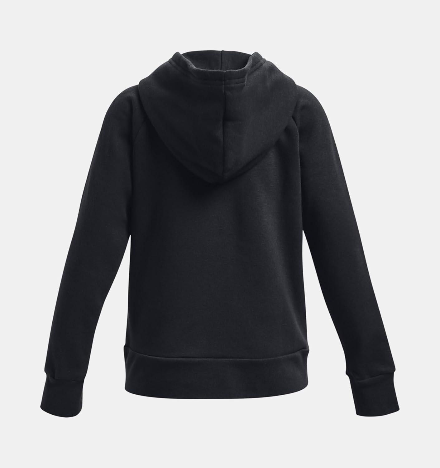 imageUnder Armour Girls Rival Fleece Big Logo Hoodie001 Black   White