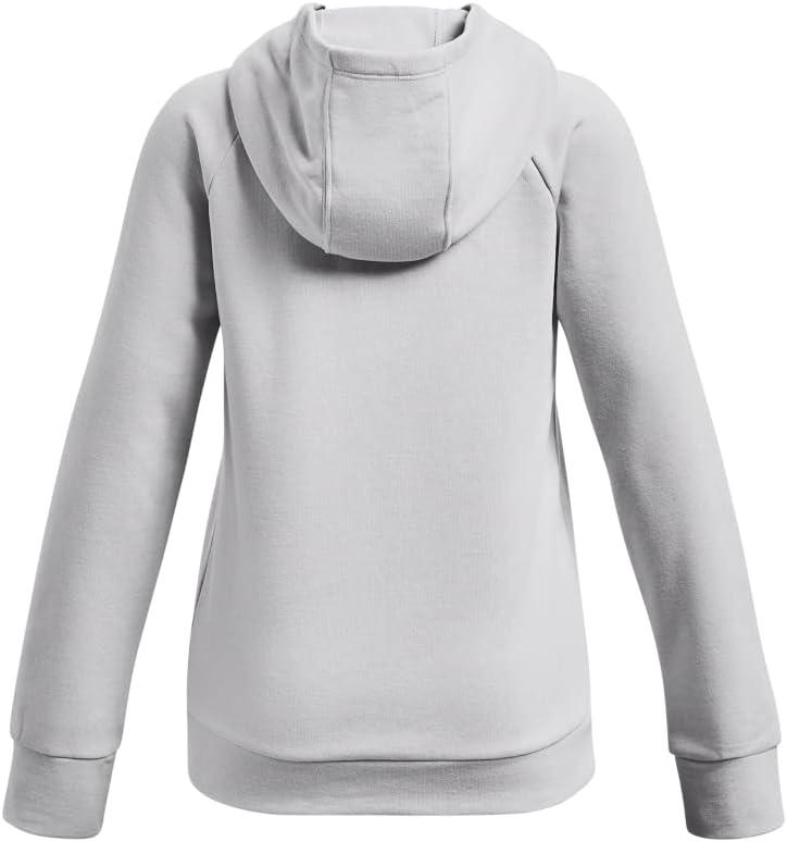 imageUnder Armour Girls Rival Fleece Big Logo Hoodie015 Halo Gray Light Heather   Versa Blue
