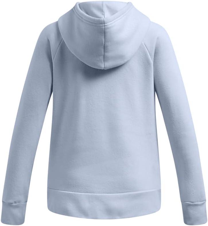 imageUnder Armour Girls Rival Fleece Big Logo Hoodie464 Nimbus Blue   Tech Blue