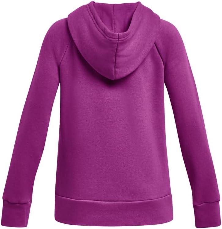 imageUnder Armour Girls Rival Fleece Big Logo Hoodie573 Mystic Magenta   White