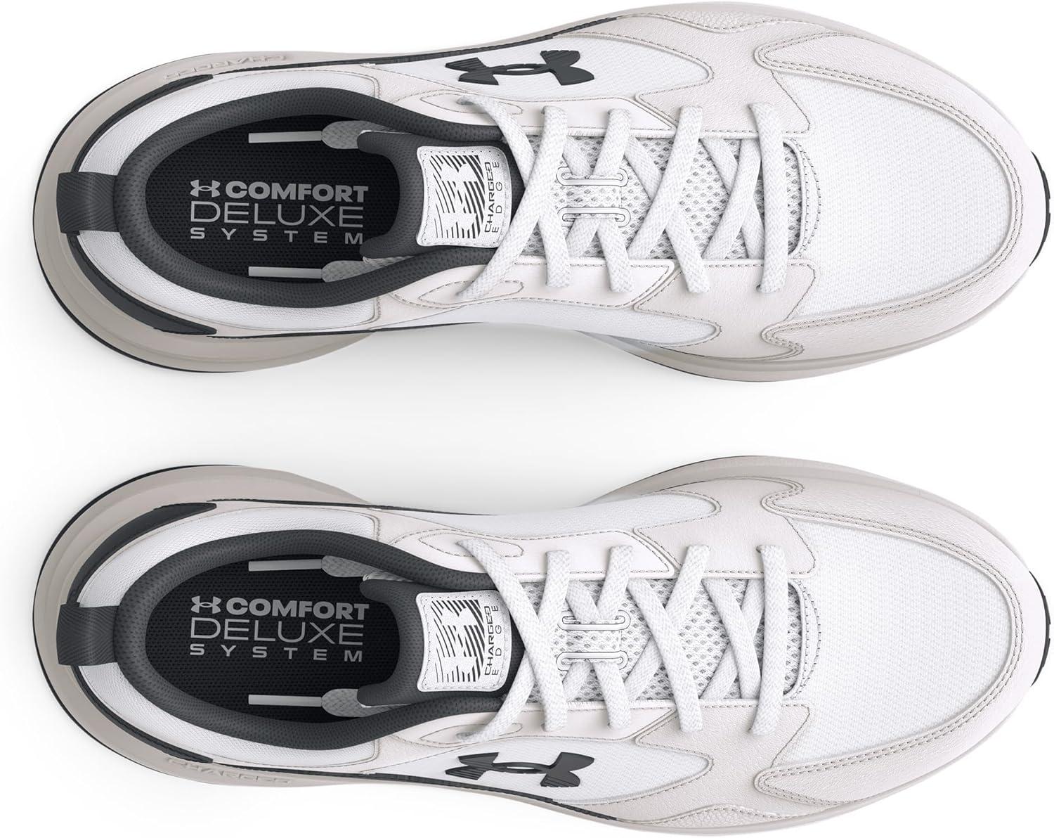 imageUnder Armour Mens Charged Edge Sneaker100 WhiteWhiteBlack