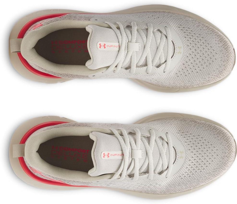 imageUnder Armour Mens Infinite110 Summit WhiteKhaki BaseRacer Red