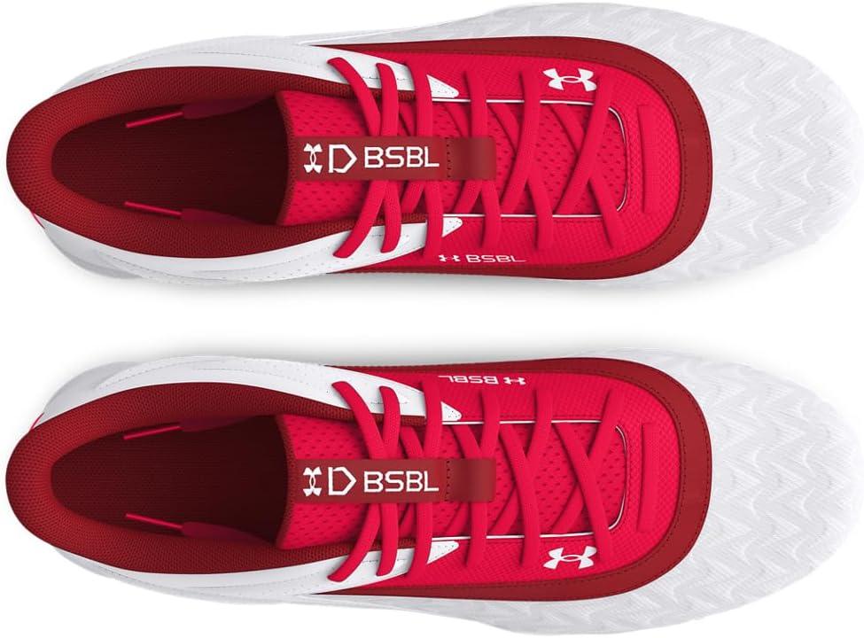 imageUnder Armour Mens Leadoff Low Rm 30 Baseball Cleat Sneaker600 RedWhiteRed