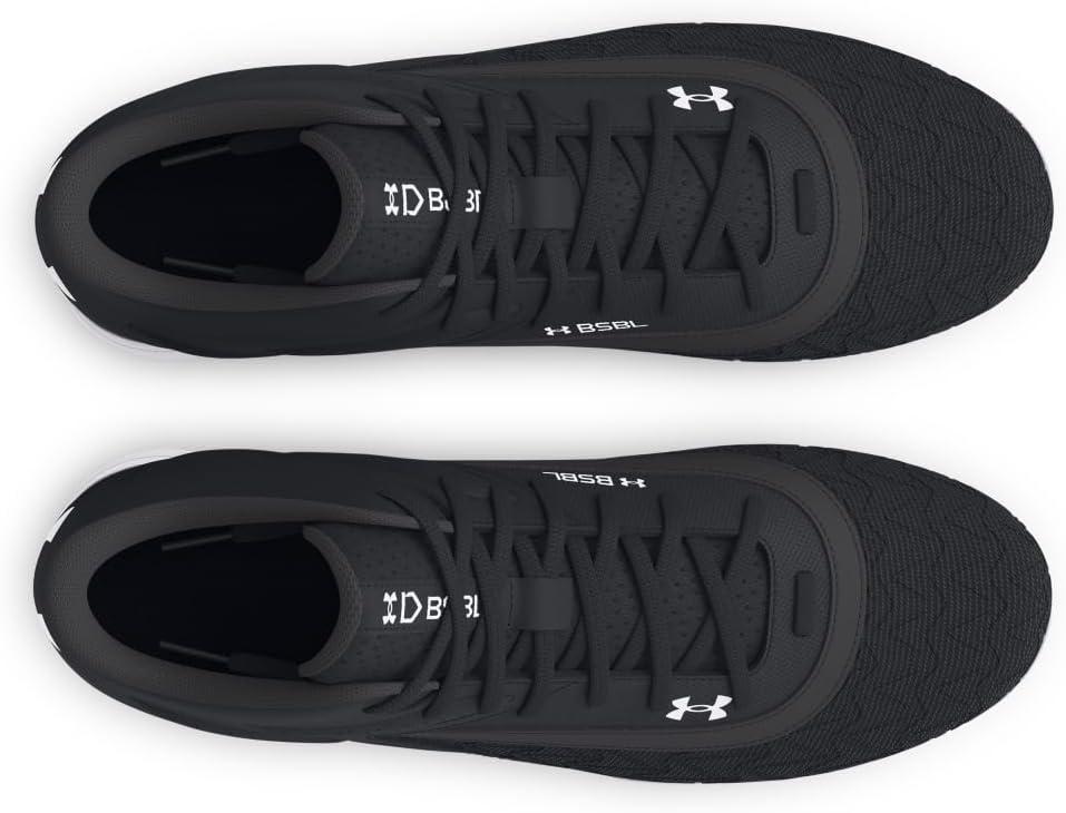 imageUnder Armour Mens Leadoff Mid 30 Baseball Cleat Sneaker001 BlackBlackWhite