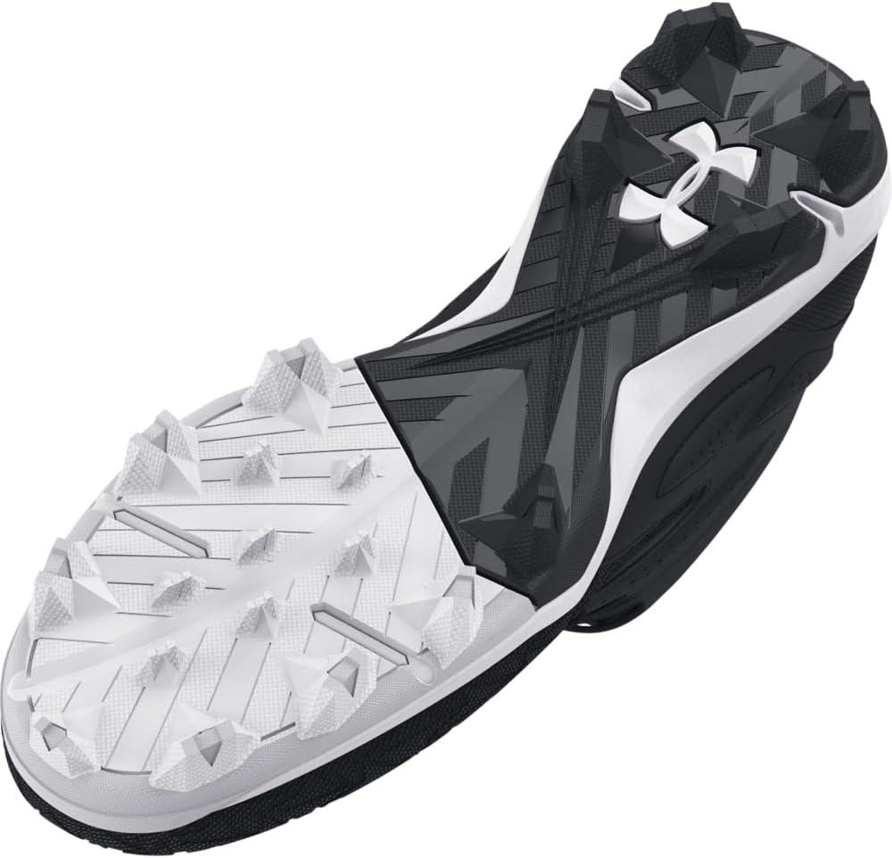 imageUnder Armour Mens Leadoff Mid 30 Baseball Cleat Sneaker001 BlackBlackWhite