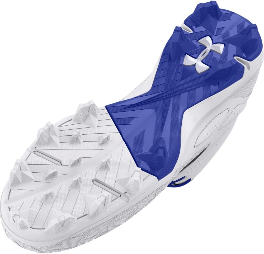 imageUnder Armour Mens Leadoff Mid 30 Baseball Cleat Sneaker400 RoyalWhiteRoyal