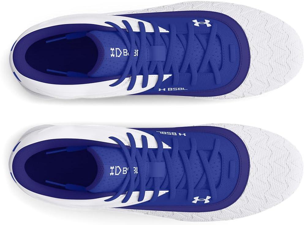 imageUnder Armour Mens Leadoff Mid 30 Baseball Cleat Sneaker400 RoyalWhiteRoyal