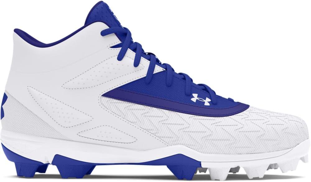 imageUnder Armour Mens Leadoff Mid 30 Baseball Cleat Sneaker400 RoyalWhiteRoyal
