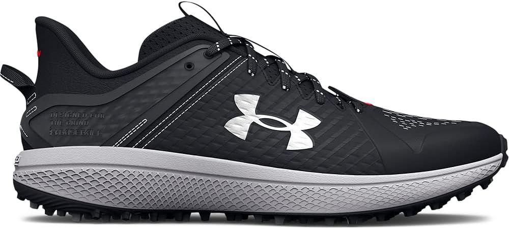 imageUnder Armour Mens Yard Low Turf Baseball ShoeBaseball Shoe001 BlackBlackWhite