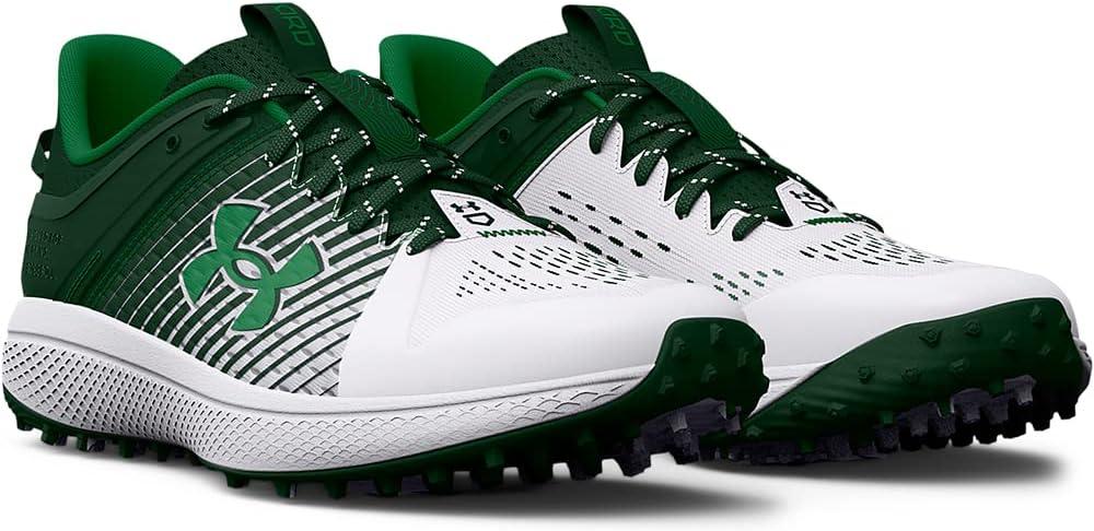 imageUnder Armour Mens Yard Low Turf Baseball ShoeBaseball Shoe300 Forest GreenWhiteWhite