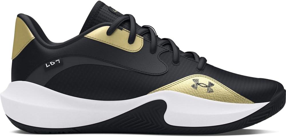 imageUnder Armour UnisexAdult Lockdown 7 Low Sneaker001 BlackMetallic GoldBlack