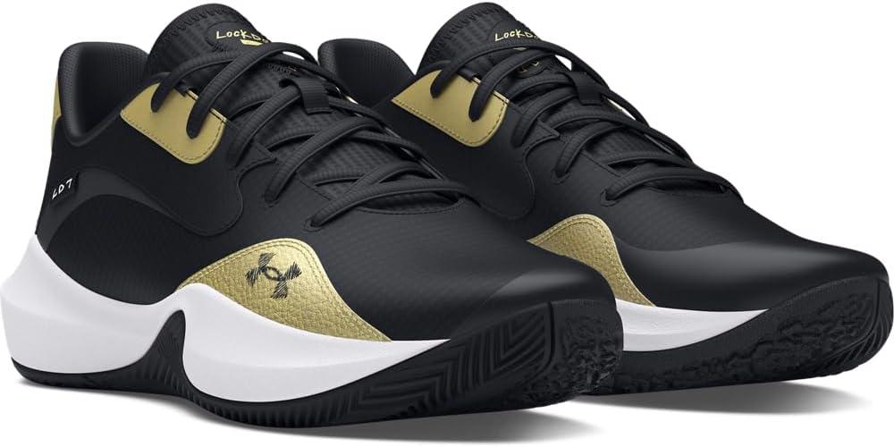 imageUnder Armour UnisexAdult Lockdown 7 Low Sneaker001 BlackMetallic GoldBlack