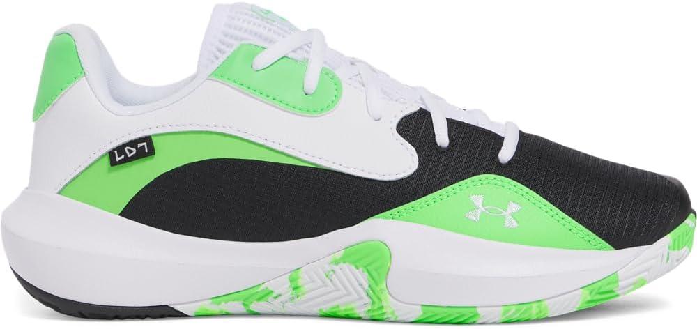imageUnder Armour UnisexAdult Lockdown 7 Low Sneaker002 BlackGreen ShockWhite