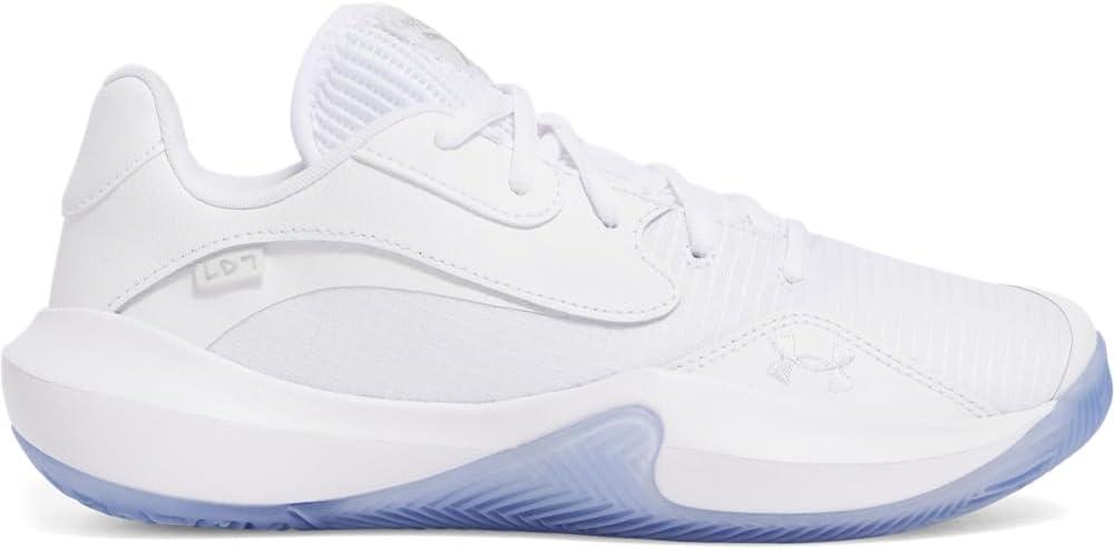 imageUnder Armour UnisexAdult Lockdown 7 Low Sneaker102 WhiteWhiteMetallic Silver