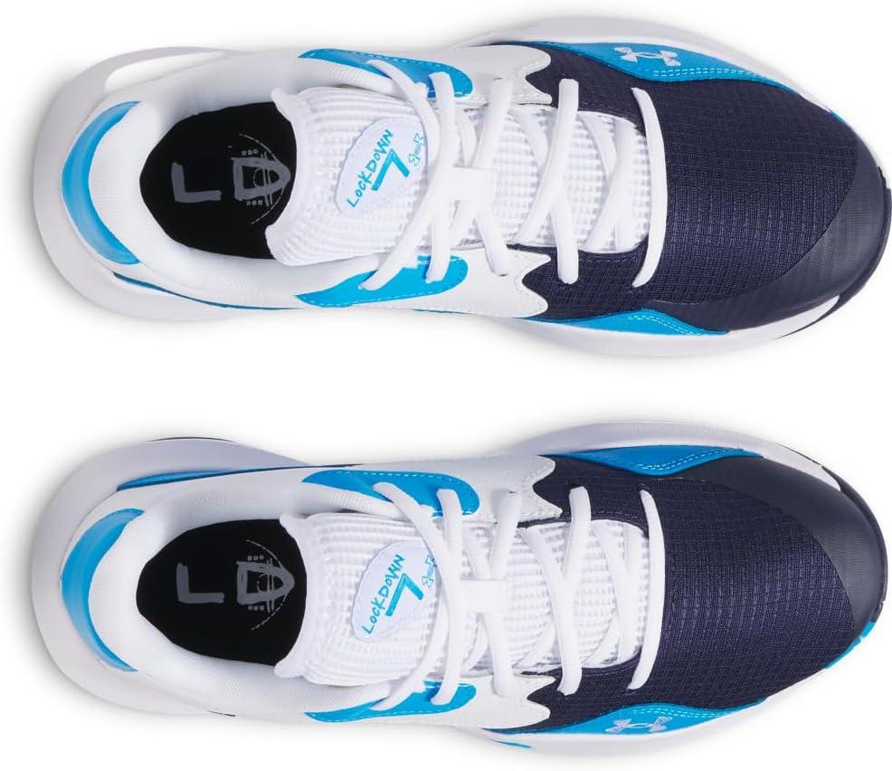 imageUnder Armour UnisexAdult Lockdown 7 Low Sneaker410 Midnight NavyElectric BlueWhite