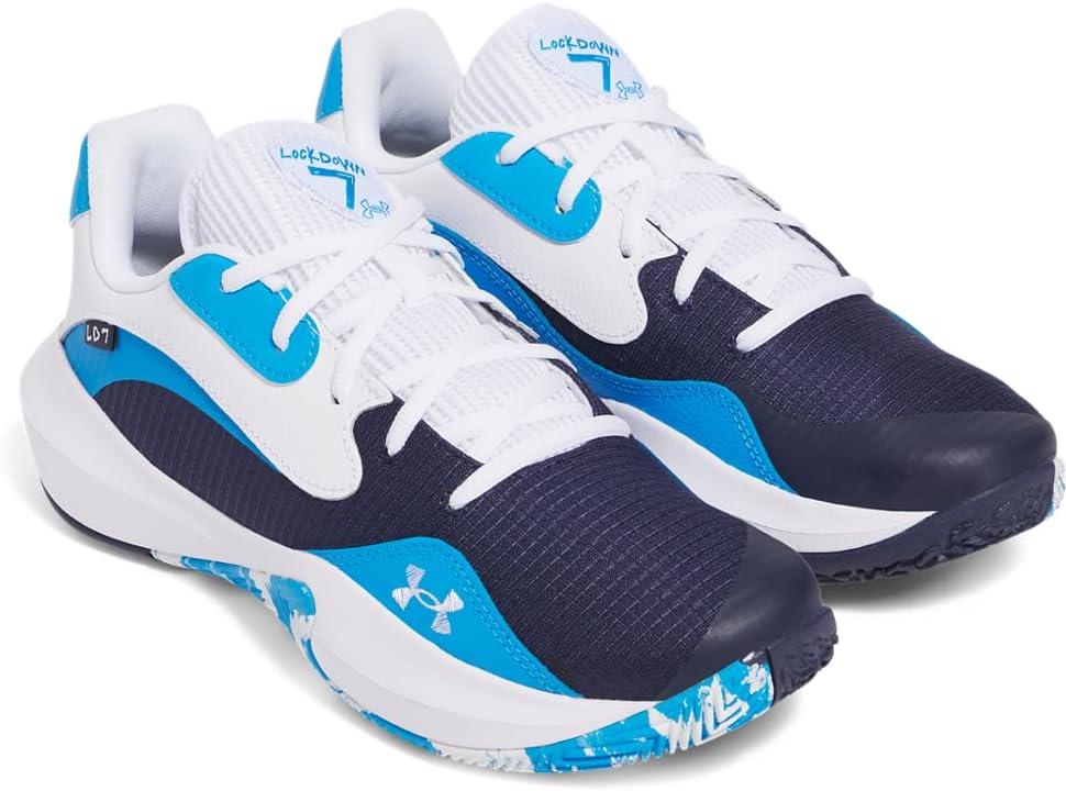 imageUnder Armour UnisexAdult Lockdown 7 Low Sneaker410 Midnight NavyElectric BlueWhite