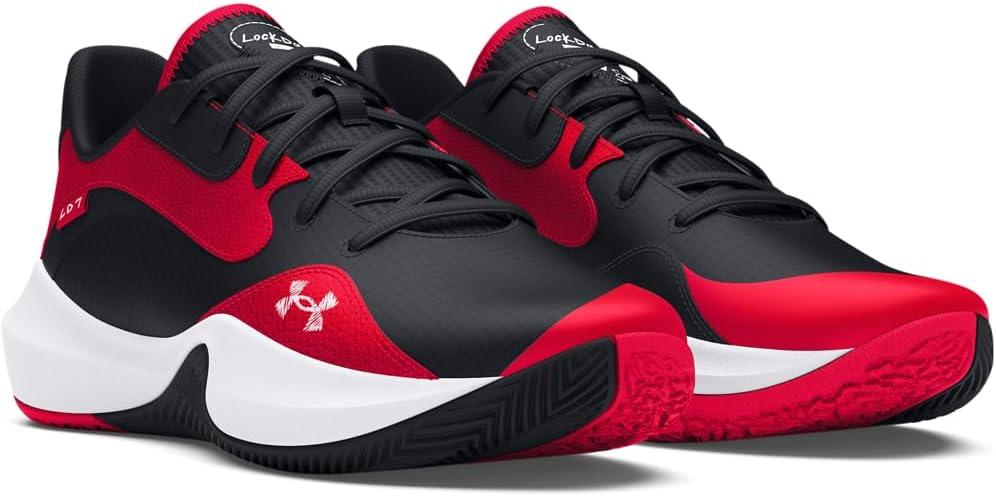 imageUnder Armour UnisexAdult Lockdown 7 Low Sneaker600 RedBlackWhite