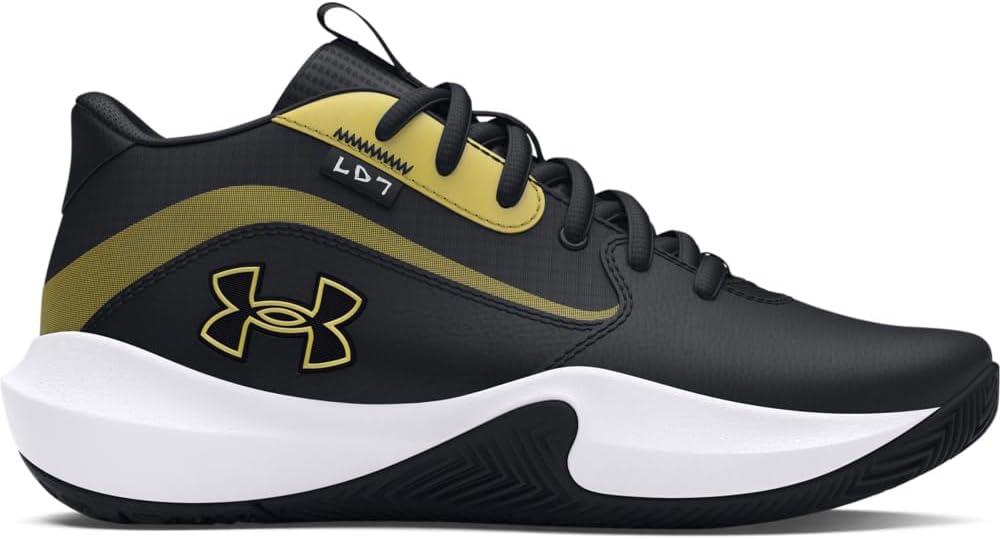 imageUnder Armour UnisexChild Grade School Lockdown 7 Sneaker001 BlackBlackMetallic Gold