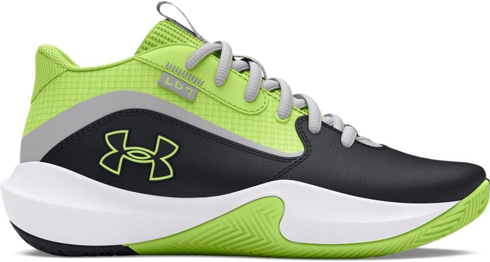 imageUnder Armour UnisexChild Grade School Lockdown 7 Sneaker003 BlackMod GrayMorph Green
