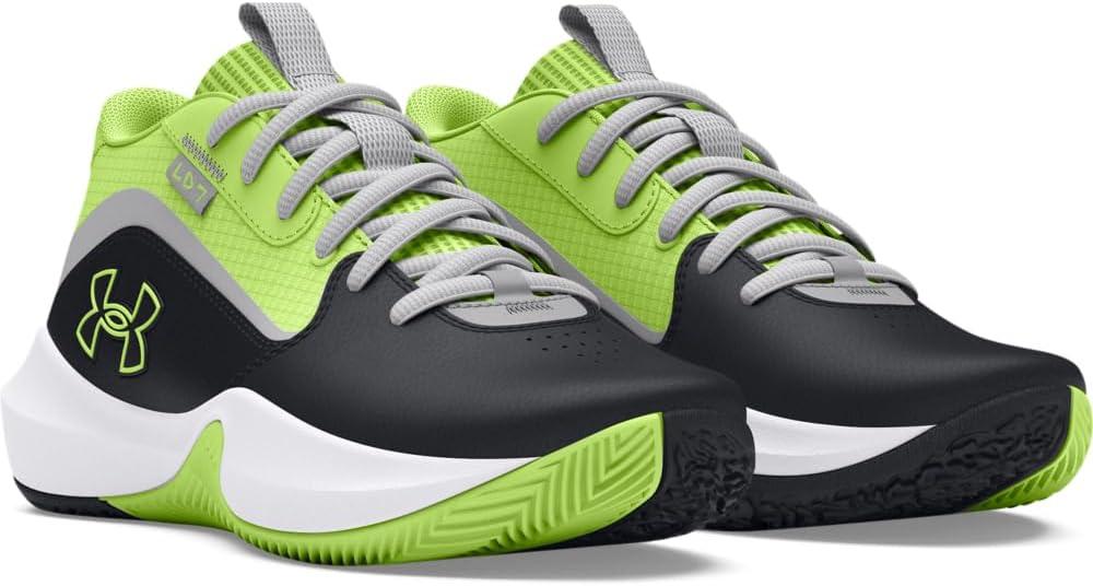 imageUnder Armour UnisexChild Grade School Lockdown 7 Sneaker003 BlackMod GrayMorph Green
