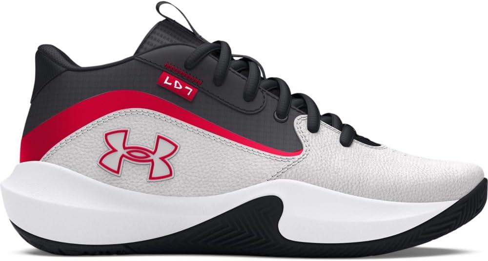 imageUnder Armour UnisexChild Grade School Lockdown 7 Sneaker100 Distant GrayCastlerockRed