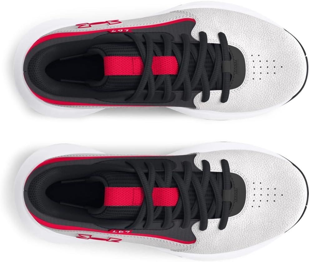 imageUnder Armour UnisexChild Grade School Lockdown 7 Sneaker100 Distant GrayCastlerockRed