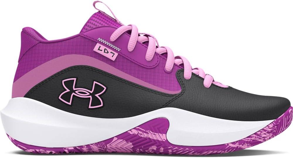 imageUnder Armour UnisexChild Grade School Lockdown 7 Sneaker103 AnthraciteVivid MagentaStellar Pink