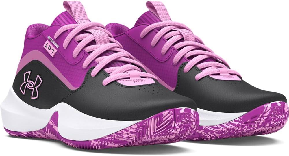 imageUnder Armour UnisexChild Grade School Lockdown 7 Sneaker103 AnthraciteVivid MagentaStellar Pink